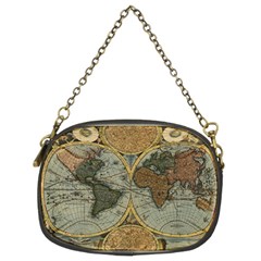 Vintage World Map Travel Geography Chain Purse (two Sides) by B30l