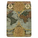 Vintage World Map Travel Geography Removable Flap Cover (L) Front