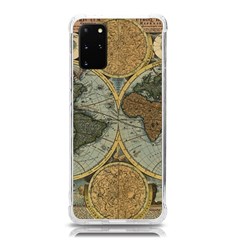 Vintage World Map Travel Geography Samsung Galaxy S20plus 6 7 Inch Tpu Uv Case by B30l