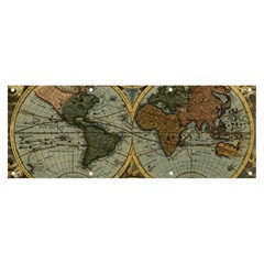 Vintage World Map Travel Geography Banner And Sign 8  X 3  by B30l