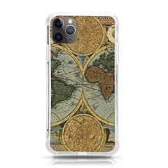 Vintage World Map Travel Geography Iphone 11 Pro Max 6 5 Inch Tpu Uv Print Case by B30l