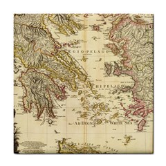 Map Of Greece Archipelago Tile Coaster