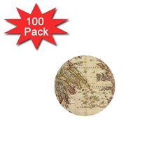 Map Of Greece Archipelago 1  Mini Buttons (100 Pack)  by B30l