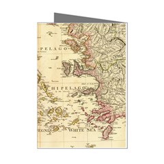 Map Of Greece Archipelago Mini Greeting Cards (pkg Of 8) by B30l