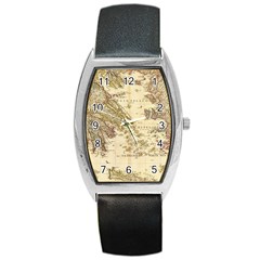 Map Of Greece Archipelago Barrel Style Metal Watch by B30l