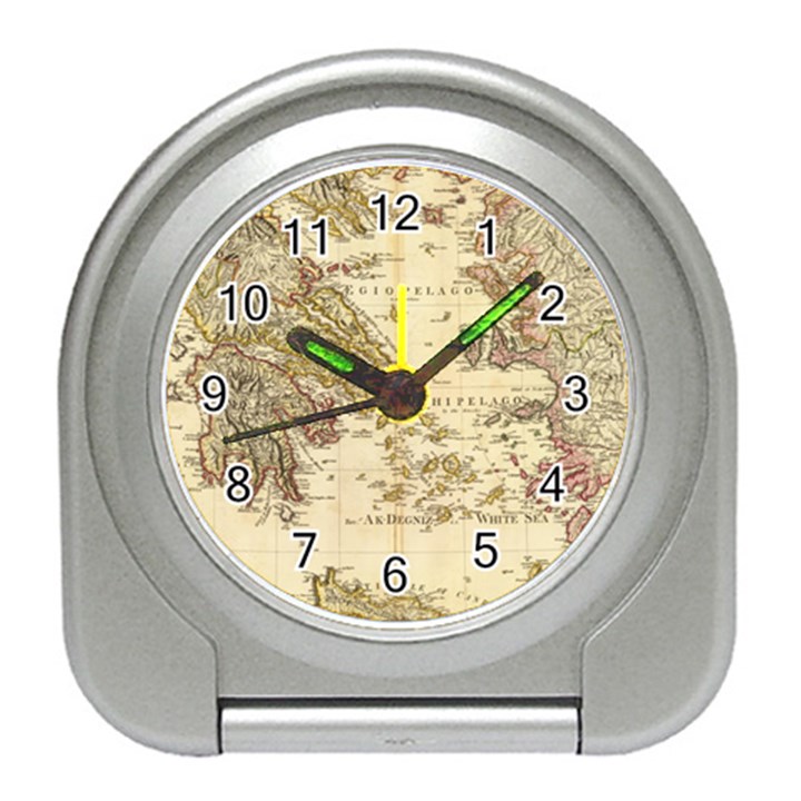 Map Of Greece Archipelago Travel Alarm Clock