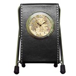 Map Of Greece Archipelago Pen Holder Desk Clock Front