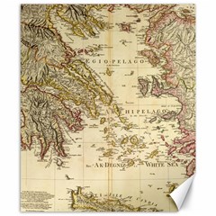 Map Of Greece Archipelago Canvas 8  X 10  by B30l