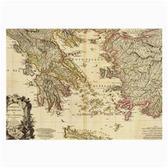 Map Of Greece Archipelago Large Glasses Cloth (2 Sides) by B30l