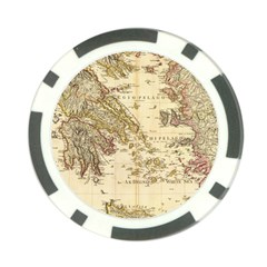 Map Of Greece Archipelago Poker Chip Card Guard by B30l