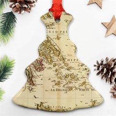 Map Of Greece Archipelago Ornament (christmas Tree) 