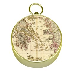 Map Of Greece Archipelago Gold Compasses by B30l