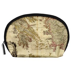 Map Of Greece Archipelago Accessory Pouch (large) by B30l