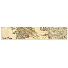 Map Of Greece Archipelago Large Premium Plush Fleece Scarf  by B30l