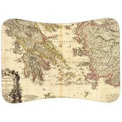 Map Of Greece Archipelago Velour Seat Head Rest Cushion by B30l