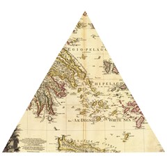 Map Of Greece Archipelago Wooden Puzzle Triangle by B30l