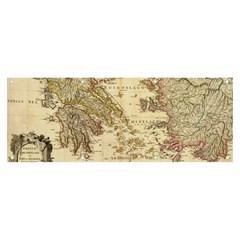 Map Of Greece Archipelago Banner And Sign 8  X 3  by B30l