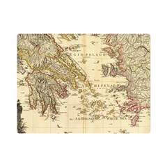 Map Of Greece Archipelago Premium Plush Fleece Blanket (mini) by B30l