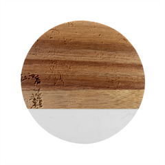 Map Of Greece Archipelago Marble Wood Coaster (round) by B30l