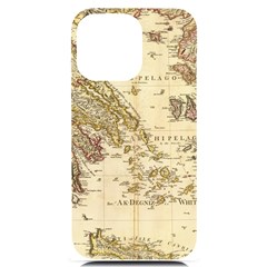 Map Of Greece Archipelago Iphone 14 Pro Max Black Uv Print Case by B30l