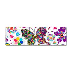 Butterflies Abstract Colorful Floral Flowers Vector Sticker (bumper) by B30l