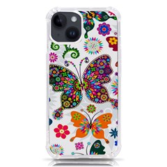 Butterflies Abstract Colorful Floral Flowers Vector Iphone 14 Tpu Uv Print Case by B30l