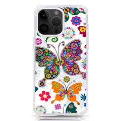 Butterflies Abstract Colorful Floral Flowers Vector Iphone 14 Pro Max Tpu Uv Print Case by B30l