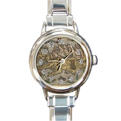 Iceland Cartography Map Renaissance Round Italian Charm Watch by B30l