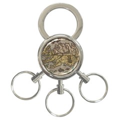 Iceland Cartography Map Renaissance 3-ring Key Chain by B30l