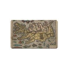 Iceland Cartography Map Renaissance Magnet (name Card) by B30l