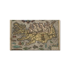 Iceland Cartography Map Renaissance Sticker Rectangular (10 Pack) by B30l