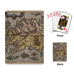 Iceland Cartography Map Renaissance Playing Cards Single Design (rectangle)