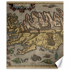 Iceland Cartography Map Renaissance Canvas 8  X 10  by B30l