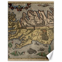 Iceland Cartography Map Renaissance Canvas 18  X 24  by B30l