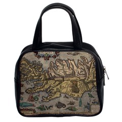 Iceland Cartography Map Renaissance Classic Handbag (two Sides) by B30l