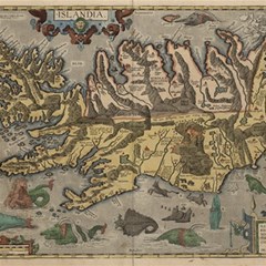 Iceland Cartography Map Renaissance Play Mat (rectangle) by B30l