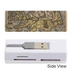 Iceland Cartography Map Renaissance Memory Card Reader (stick) by B30l