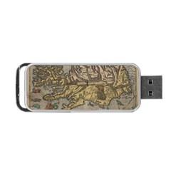 Iceland Cartography Map Renaissance Portable Usb Flash (one Side) by B30l