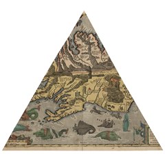 Iceland Cartography Map Renaissance Wooden Puzzle Triangle