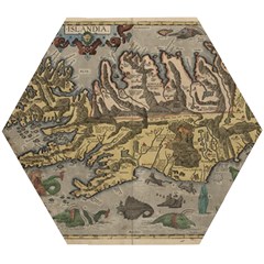 Iceland Cartography Map Renaissance Wooden Puzzle Hexagon