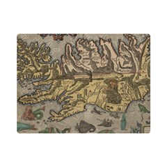 Iceland Cartography Map Renaissance Premium Plush Fleece Blanket (mini)