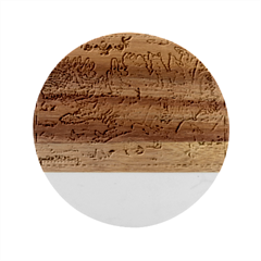 Iceland Cartography Map Renaissance Marble Wood Coaster (round)