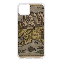 Iceland Cartography Map Renaissance Iphone 14 Plus Tpu Uv Print Case by B30l