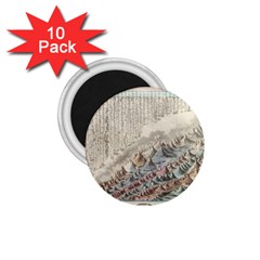 Mountain View Mountain Top Infographics Map 1 75  Magnets (10 Pack)  by B30l