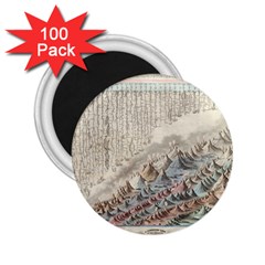 Mountain View Mountain Top Infographics Map 2 25  Magnets (100 Pack) 