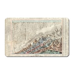 Mountain View Mountain Top Infographics Map Magnet (rectangular) by B30l