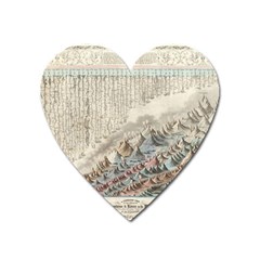 Mountain View Mountain Top Infographics Map Heart Magnet by B30l