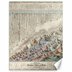 Mountain View Mountain Top Infographics Map Canvas 12  X 16  by B30l