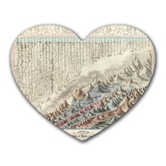 Mountain View Mountain Top Infographics Map Heart Mousepad by B30l