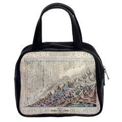 Mountain View Mountain Top Infographics Map Classic Handbag (two Sides)